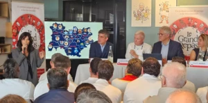 Géraldine, une de nos diététicienne, lors de la conférence de presse du Grand Repas 2025 à Lyon