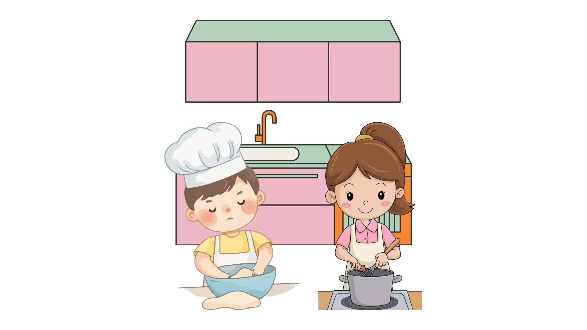 Enfants en atelier cuisine
